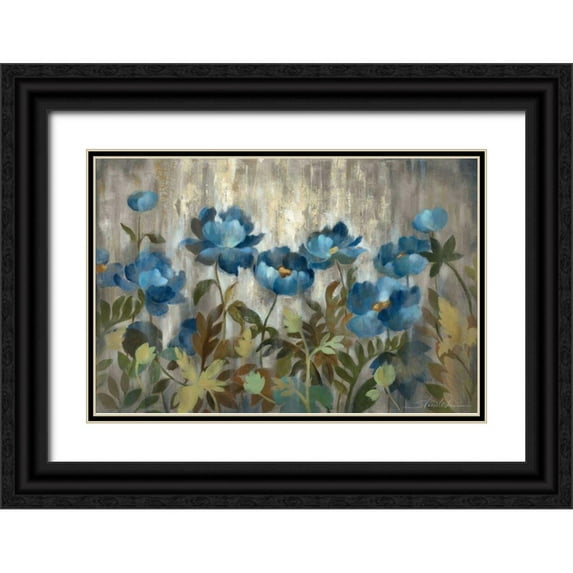 Vassileva, Silvia 24x17 Black Ornate Wood Framed with Double Matting Museum Art Print Titled - Silver and Sapphire