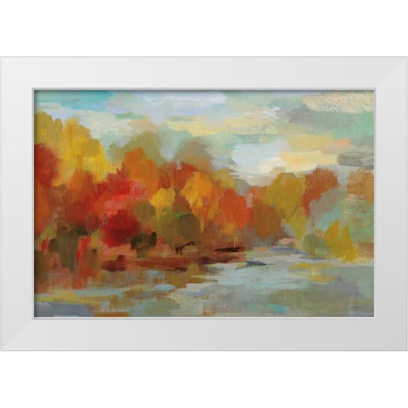 Vassileva, Silvia 24x17 White Modern Wood Framed Museum Art Print Titled - October Dreamscape Crop