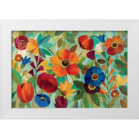 Vassileva, Silvia 24x17 White Modern Wood Framed Museum Art Print Titled - Summer Floral V