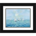thumbnail image 1 of Vassileva, Silvia 24x19 Black Ornate Wood Framed with Double Matting Museum Art Print Titled - Boats in the Haze, 1 of 4