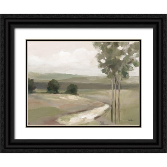 Vassileva, Silvia 24x19 Black Ornate Wood Framed with Double Matting Museum Art Print Titled - Olive Trees