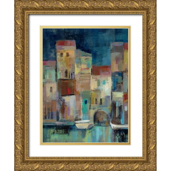 Vassileva, Silvia 25x32 Gold Ornate Wood Framed with Double Matting Museum Art Print Titled - Evening I Port II