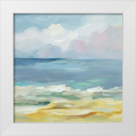 Vassileva, Silvia 26x26 White Modern Wood Framed Museum Art Print Titled - Del Mar Sky II