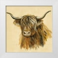 thumbnail image 1 of Vassileva, Silvia 26x26 White Modern Wood Framed Museum Art Print Titled - Highland Animal Cow, 1 of 4