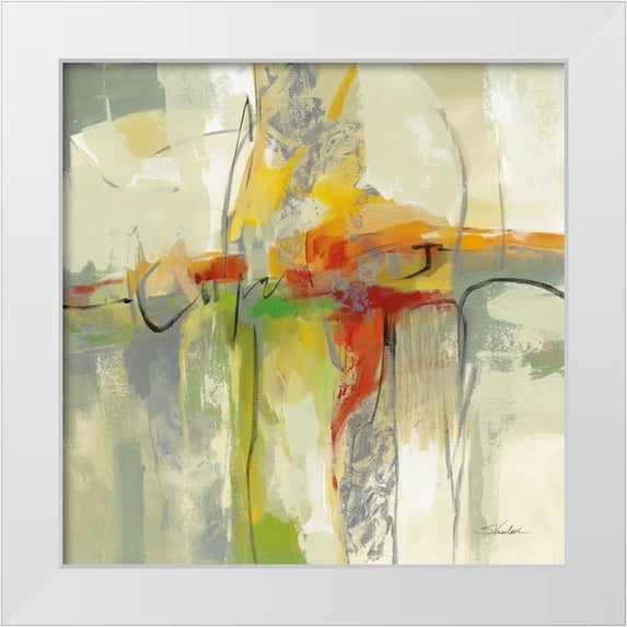 Vassileva, Silvia 26x26 White Modern Wood Framed Museum Art Print Titled - Joyful Tune