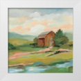 thumbnail image 1 of Vassileva, Silvia 26x26 White Modern Wood Framed Museum Art Print Titled - Springtime Farm Pastel Sq, 1 of 4