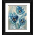 thumbnail image 1 of Vassileva, Silvia 26x32 Black Ornate Wood Framed with Double Matting Museum Art Print Titled - Blue Fairy Tale Floral I, 1 of 4