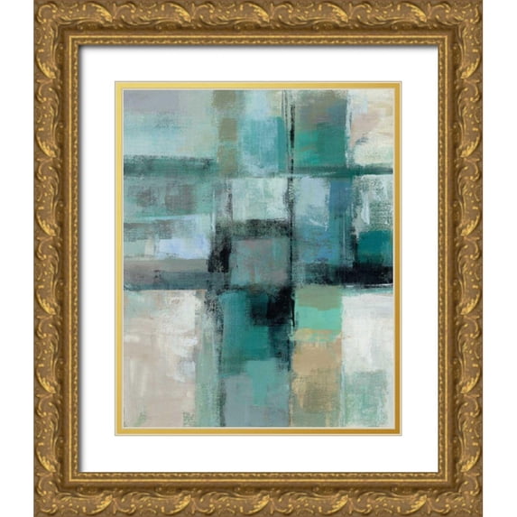 Vassileva, Silvia 26x32 Gold Ornate Wood Framed with Double Matting Museum Art Print Titled - Island Hues Crop I