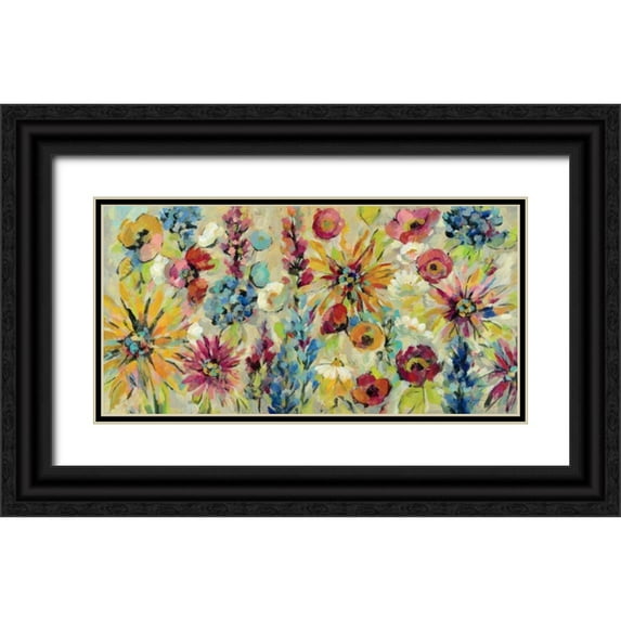 Vassileva, Silvia 32x18 Black Ornate Wood Framed with Double Matting Museum Art Print Titled - May Garden