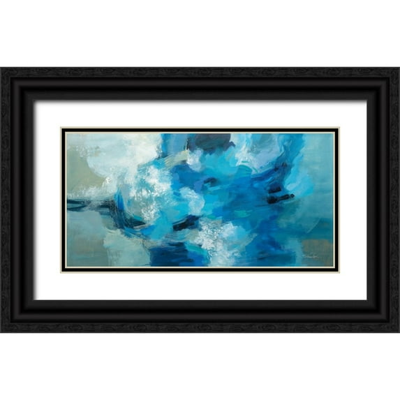 Vassileva, Silvia 32x18 Black Ornate Wood Framed with Double Matting Museum Art Print Titled - Ocean Storm