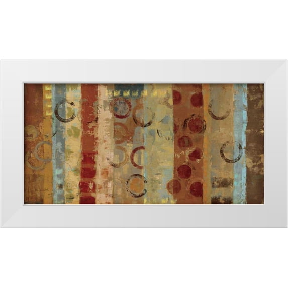 Vassileva, Silvia 32x18 White Modern Wood Framed Museum Art Print Titled - Eastern Magic Carpet