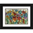 thumbnail image 1 of Vassileva, Silvia 32x23 Black Ornate Wood Framed with Double Matting Museum Art Print Titled - Confetti Floral I, 1 of 4