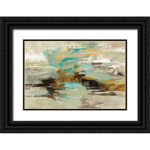 Vassileva, Silvia 32x23 Black Ornate Wood Framed with Double Matting Museum Art Print Titled - Hidden Lagoon