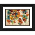 thumbnail image 1 of Vassileva, Silvia 32x23 Black Ornate Wood Framed with Double Matting Museum Art Print Titled - Spice and Turquoise Florals, 1 of 4