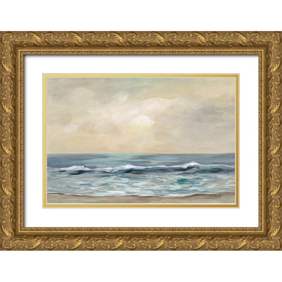 Vassileva, Silvia 32x23 Gold Ornate Wood Framed with Double Matting Museum Art Print Titled - Gentle Waves