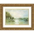 thumbnail image 1 of Vassileva, Silvia 32x23 Gold Ornate Wood Framed with Double Matting Museum Art Print Titled - Lakeside Fog Sage, 1 of 4
