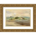 thumbnail image 1 of Vassileva, Silvia 32x23 Gold Ornate Wood Framed with Double Matting Museum Art Print Titled - Path to the Farm, 1 of 4