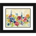 thumbnail image 1 of Vassileva, Silvia 32x25 Black Ornate Wood Framed with Double Matting Museum Art Print Titled - Sunshine Field Flowers, 1 of 4