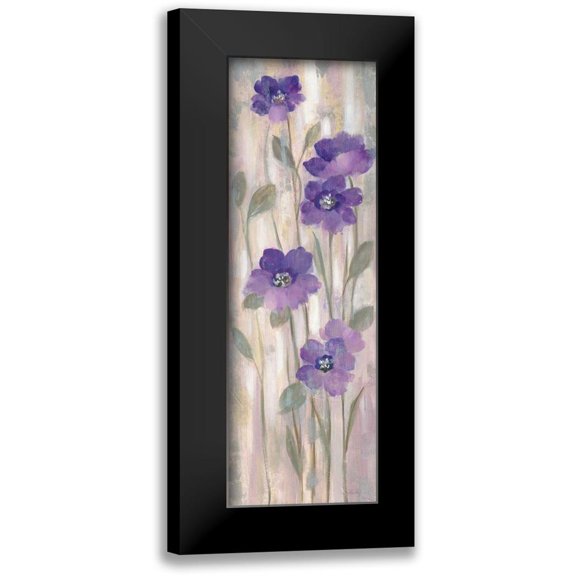 Vassileva, Silvia 7x14 Black Modern Framed Museum Art Print Titled - Spring Florals II
