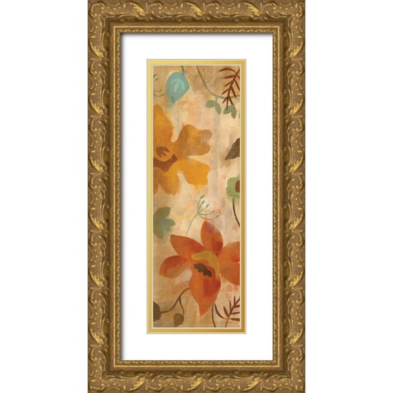 Vassileva, Silvia 7x14 Gold Ornate Wood Framed with Double Matting Museum Art Print Titled - Antique Embroidery I