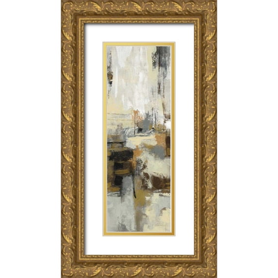 Vassileva, Silvia 7x14 Gold Ornate Wood Framed with Double Matting Museum Art Print Titled - Lava and Steam III