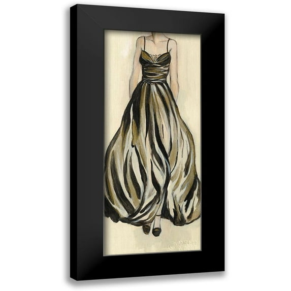 Vassileva, Silvia 8x14 Black Modern Framed Museum Art Print Titled - Evening Gown III Crop