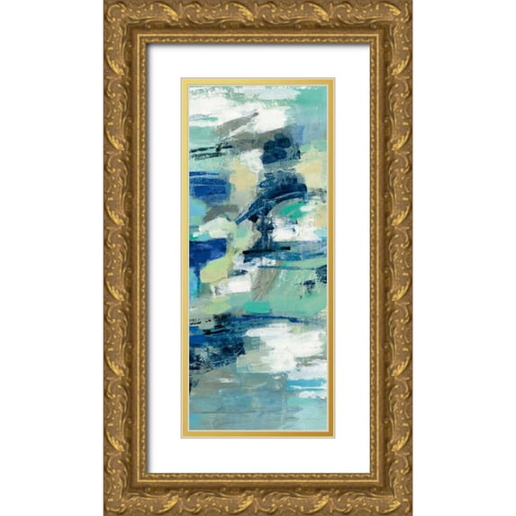 Vassileva, Silvia 8x14 Gold Ornate Wood Framed with Double Matting Museum Art Print Titled - Unexpected Wave III