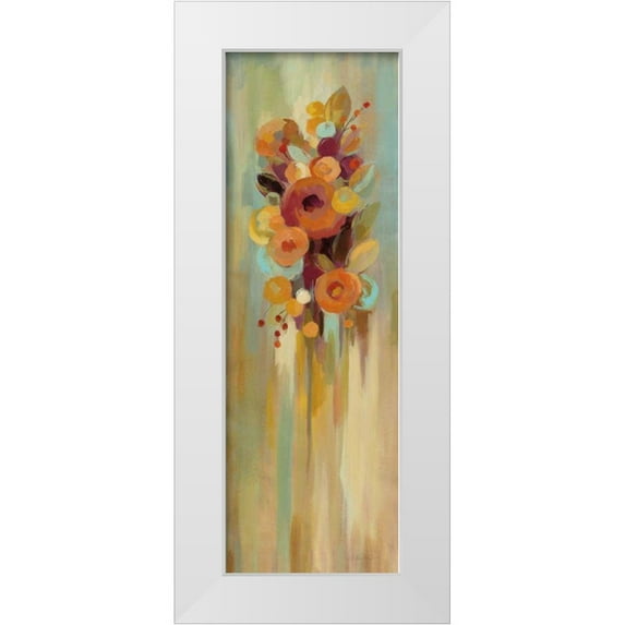 Vassileva, Silvia 9x18 White Modern Wood Framed Museum Art Print Titled - Tall Autumn Flowers I