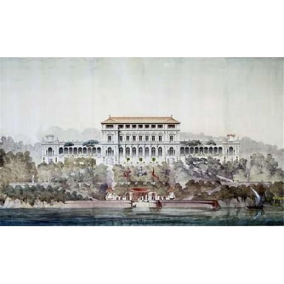 Vast Hostelry East Elevation Poster Print by Victor Postolle, 24 x 36 - Large