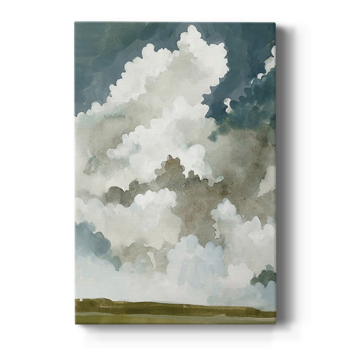 Neutral Sky Canvas Art with Solid Wood Frame