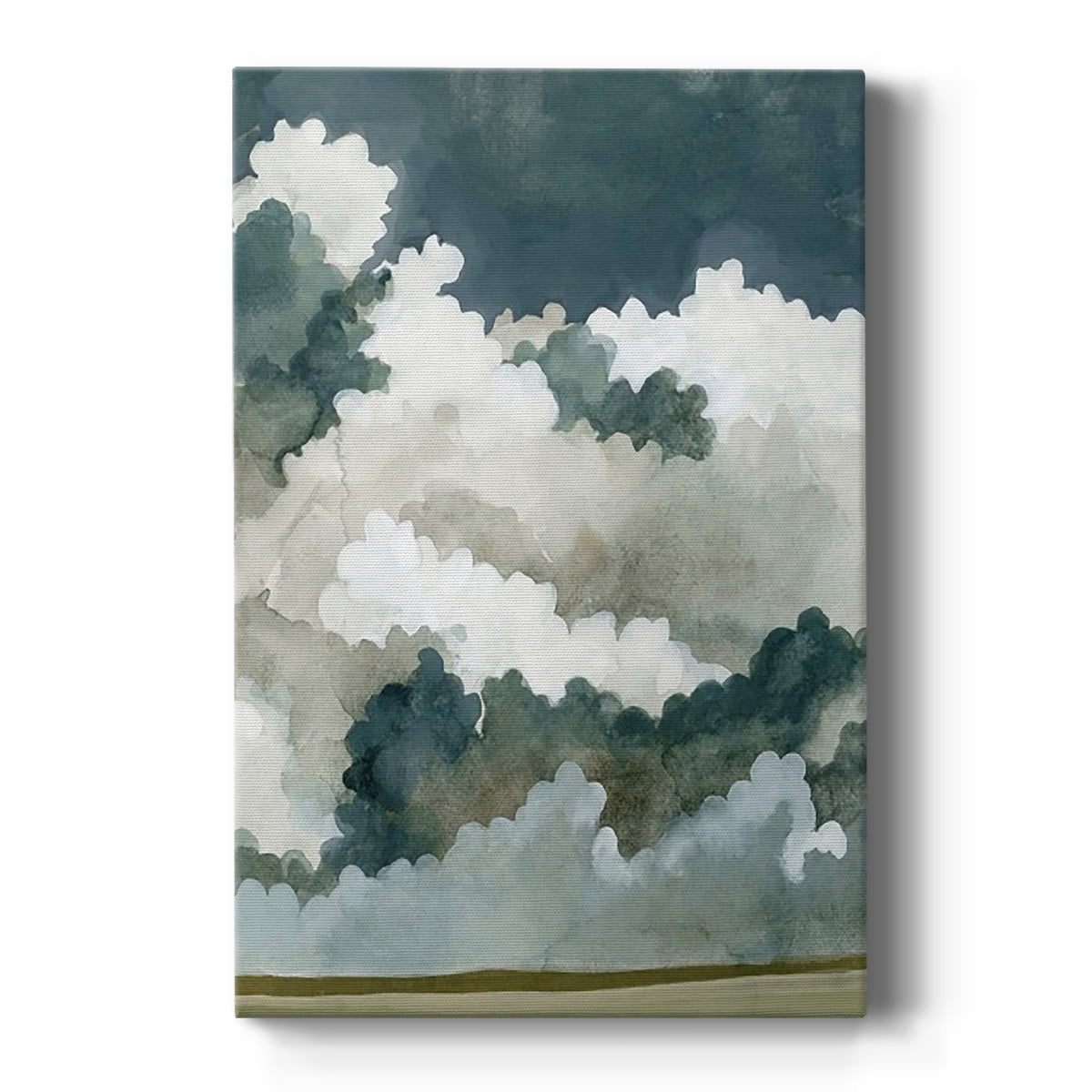 Neutral Sky Canvas Art with Solid Wood Frame