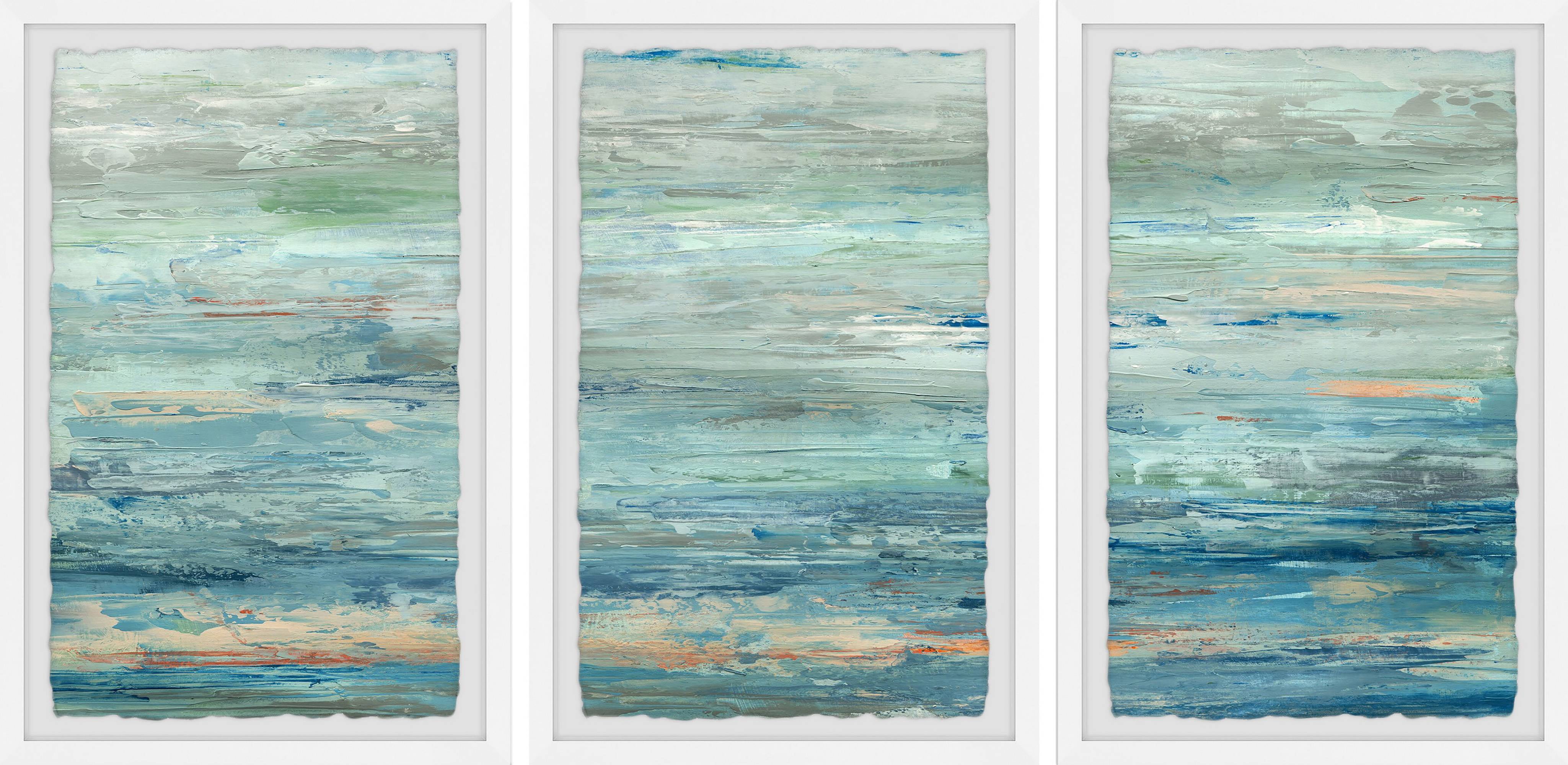 Vast Sea Triptych Blue and Green Giclee Print
