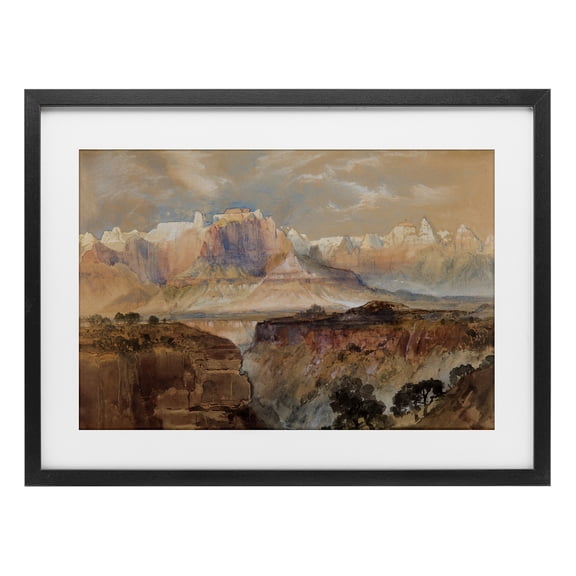 Stupell Industries Vast and Distant Canyon Black Framed Print Under Glass, design by Corinne Haig