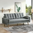 thumbnail image 1 of Vastcury 71.6" Tufted Upholstered 3-Seater Sofa for Living Room, Gray Linen, 1 of 7