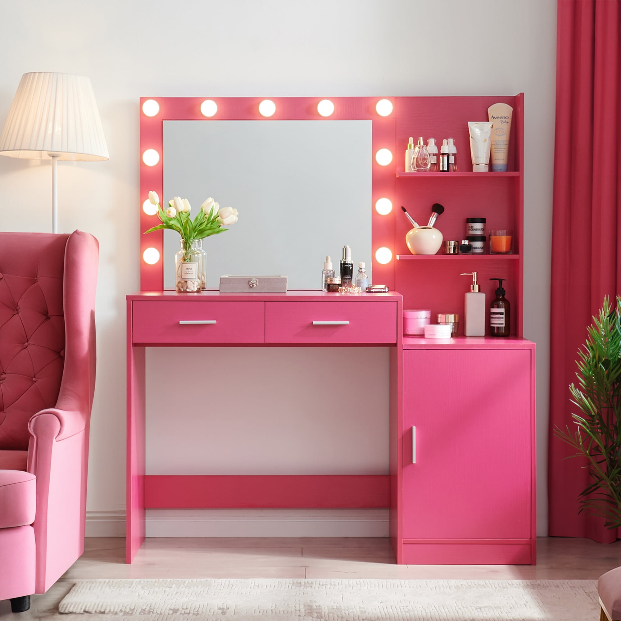 minimalist dressing table Amazon.com: UPGENT Modern Minimalist Dressing Table, Makeup Vanity Table with Mirror, Bedroom Furniture Cosmetics Dresser Gift for Girls Women, No Stool (Color : Walnut, Size : 80CM) : Home & Kitchen