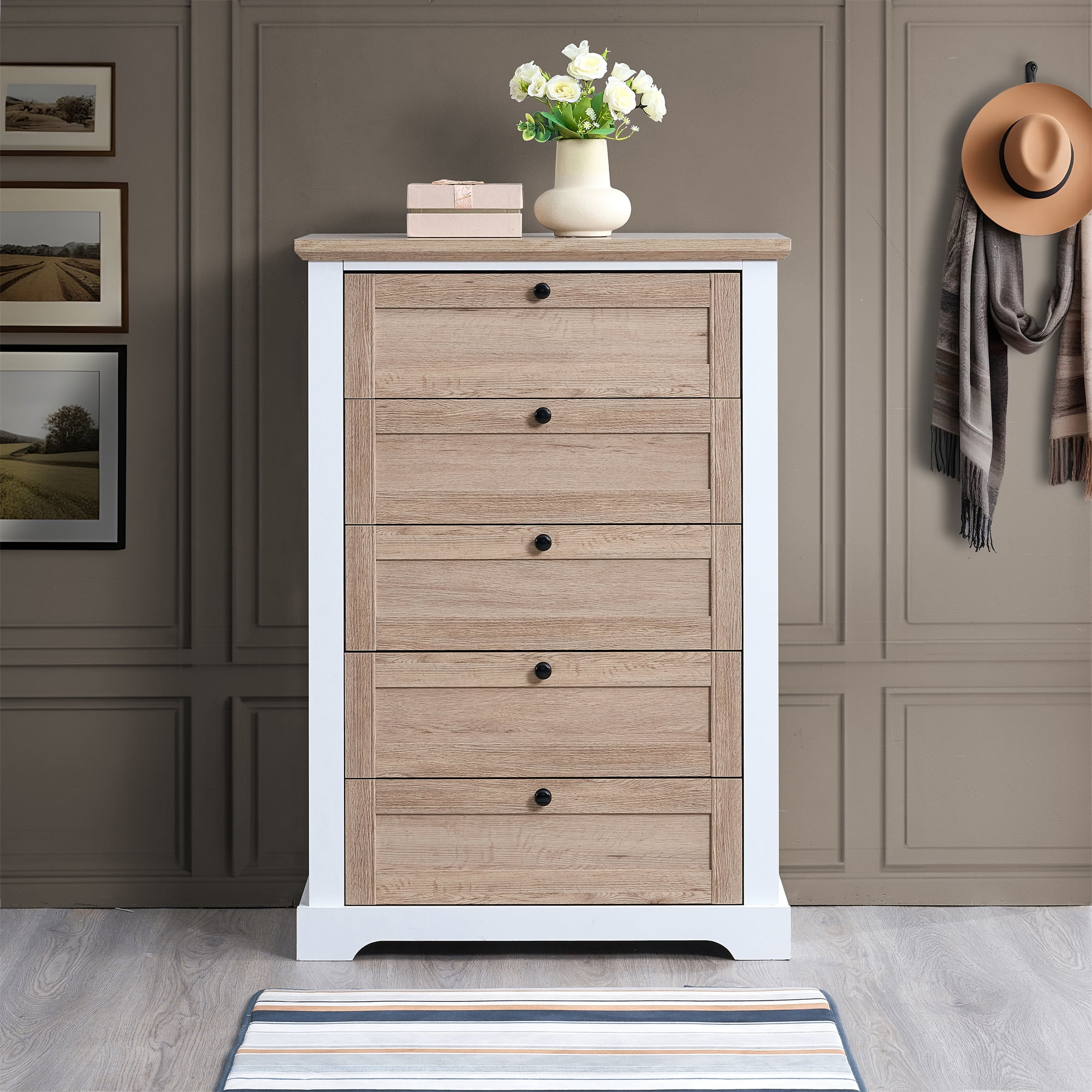 white and natural wood dresser Simple Painted Makeover so you can focus on celebrating every precious moment. Lawroy Light Natural Dresser