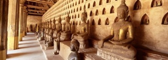 Vat Si Saket Vientiane Laos Canvas Art - Panoramic Images (36 x 13)