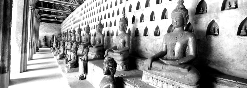 Vat Si Saket Vientiane Laos Canvas Art - Panoramic Images (7 x 18)