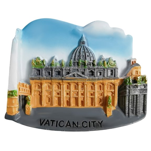 Vatican City 3D Fridge Magnet Souvenir Gift,Resin Handmade Refrigerator Magnet Home Decoration Collection