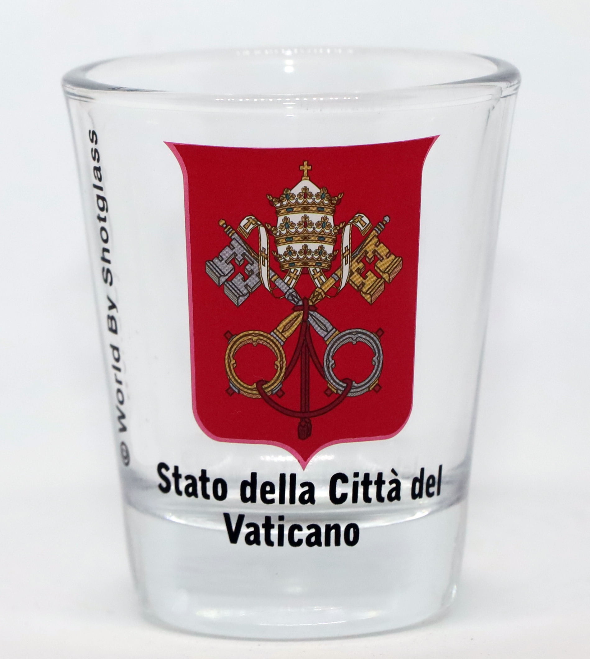 Vatican City Flag Shot Glass - 2.25" Tall Souvenir Collectible Glass, Rare Find