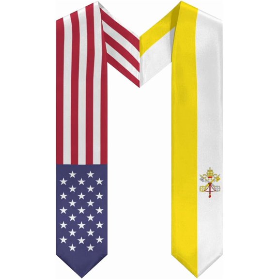 Vatican City Mix United States Flag Graduation Stoles Shawls Sash International Study Graduate Scarves