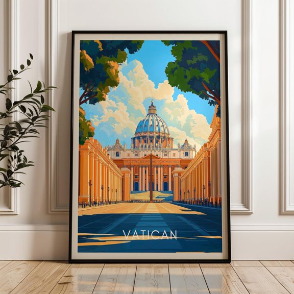 Vatican Cityscape Travel Italy Wall Art