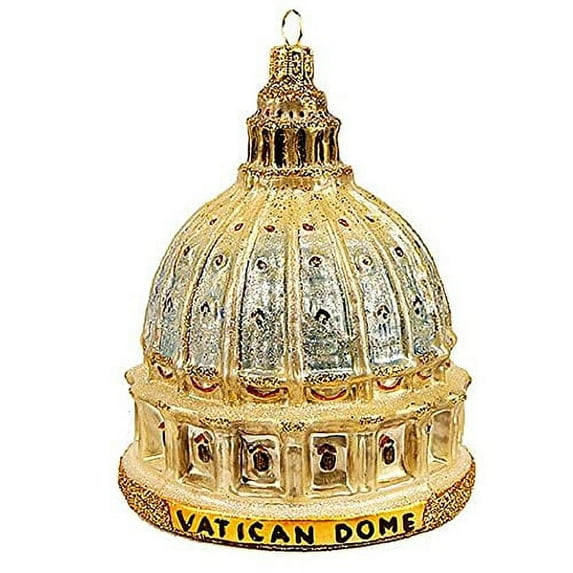 Vatican Dome Rome Italy Polish Glass Christmas Tree Ornament Travel Decoration