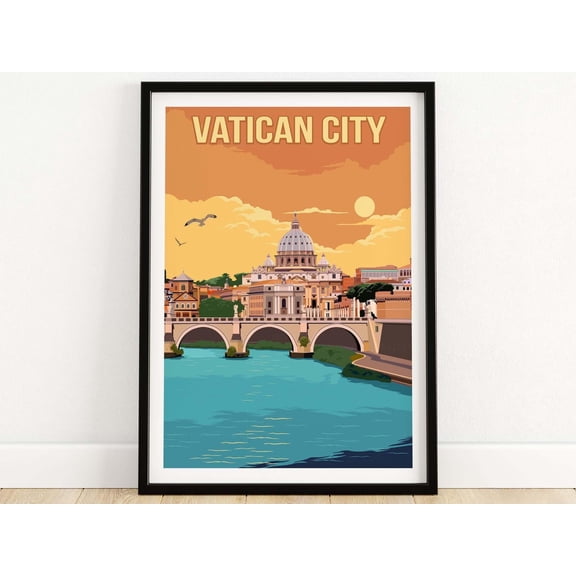 Vatican Print Wall Art Poster Vatican City Rome Italy Home Decor Vatican Gift
