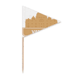thumbnail image 1 of Vatican Yellow Landmark Pattern Toothpick Triangle Cupcake Toppers Flag, 1 of 3