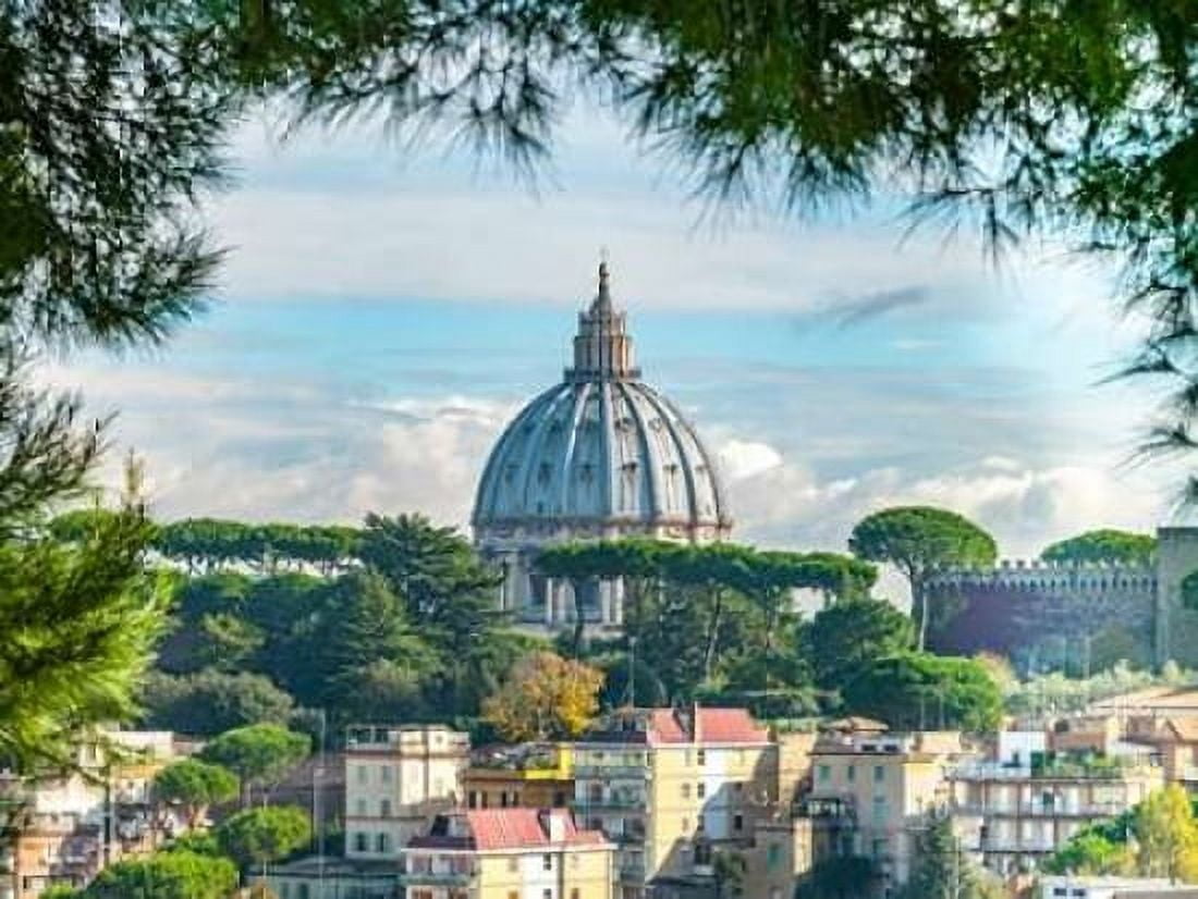 Vatican city with St Peters Basilica Rome Italy Canvas Art - Assaf Frank (18 x 24)