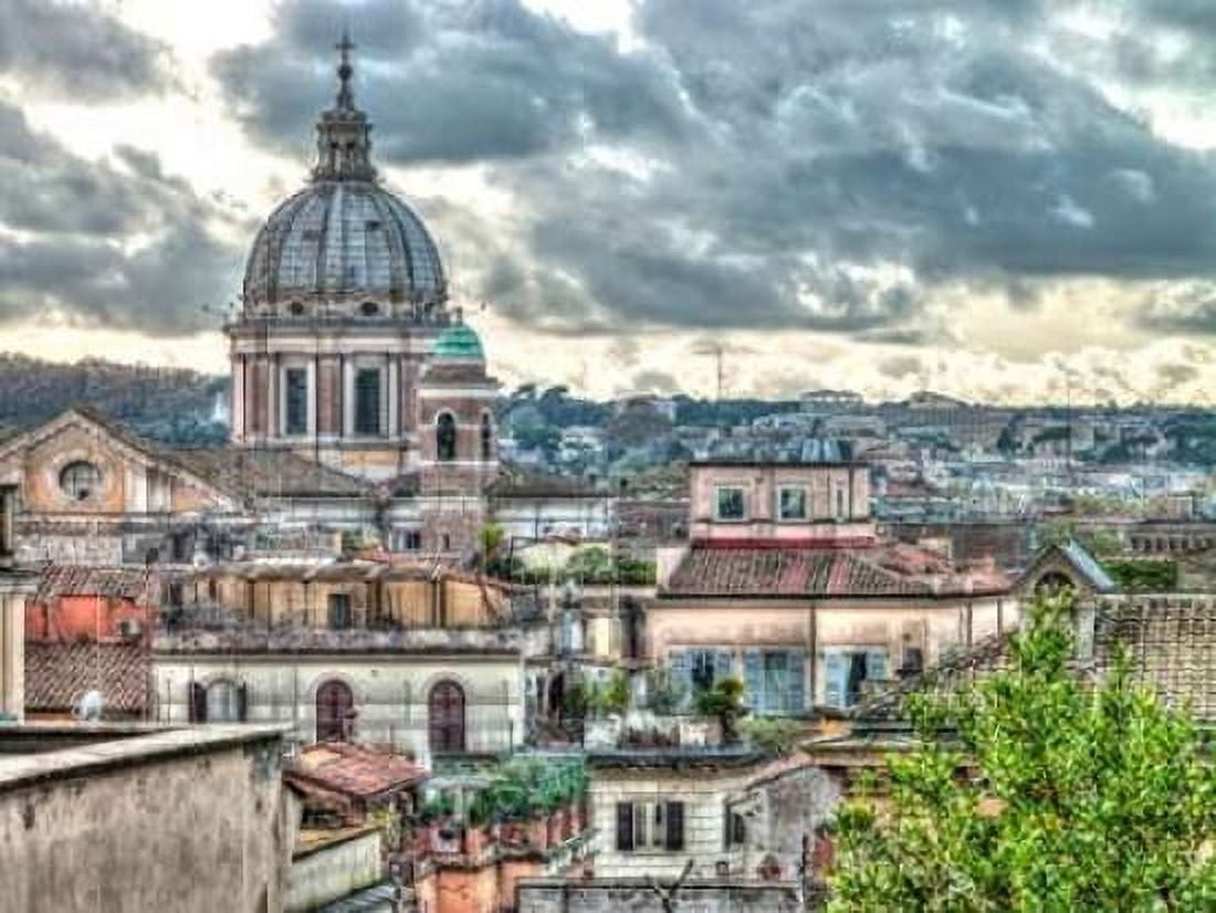 Vatican city with St Peters Basilica Rome Italy Canvas Art - Assaf Frank (18 x 24)