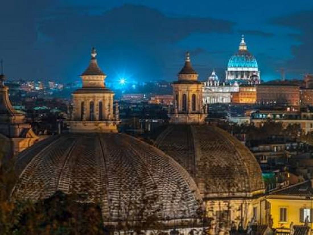 Vatican city with St Peters Basilica Rome Italy Canvas Art - Assaf Frank (18 x 24)