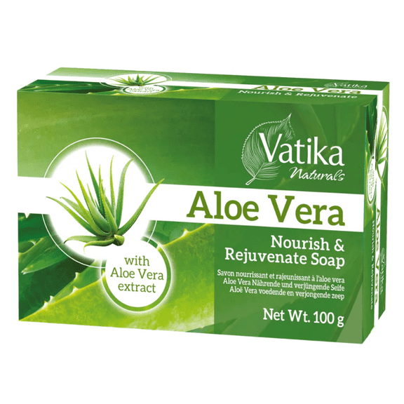 Vatika -  Naturals Aloe Vera Nourishing Soap Bar, Hydrating & Rejuvenating Cleanser, 100g