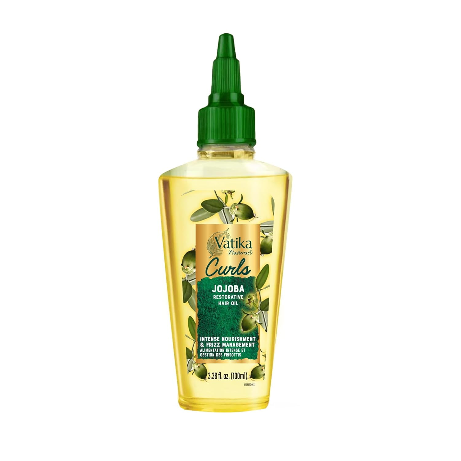 Vatika Naturals Curls Jojoba Restorative Hair Oil | 100 ml | Hair Oil for Curls| Prevent Split Ends | Promotes Hair Growth & Conditions Hair, Prevents Dandruff | Soyabean Oil, Jojoba Seed Oil